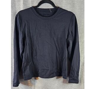 One Girl Who Womans Black Stretch Long Sleeve Shirt Sz Med